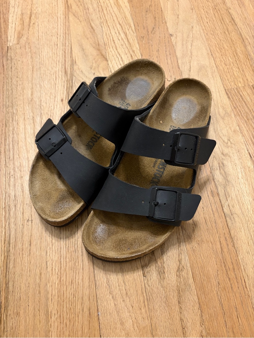 Women’s Birkenstock black leather sandals